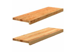 vidaXL Vensterbanken 2 st. Massief Eikenhout - 51% Korting