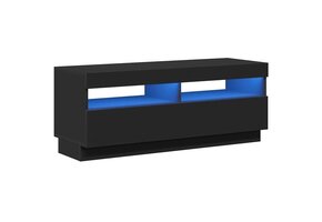 vidaXL TV-meubel met LED - Zwart - 100x35x40 cm - 46% Korting!