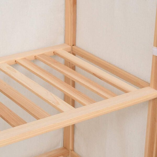 vidaXL Kledingkast 3-laags Wit - 60% Korting!