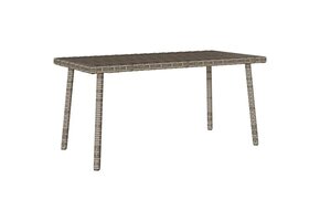 vidaXL Tuin Salontafel Poly Rattan Grijs - 35% Korting!