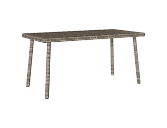 vidaXL Tuin Salontafel Poly Rattan Grijs - 35% Korting!