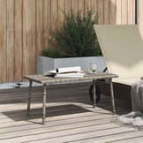 vidaXL Tuin Salontafel Poly Rattan Grijs - 35% Korting!