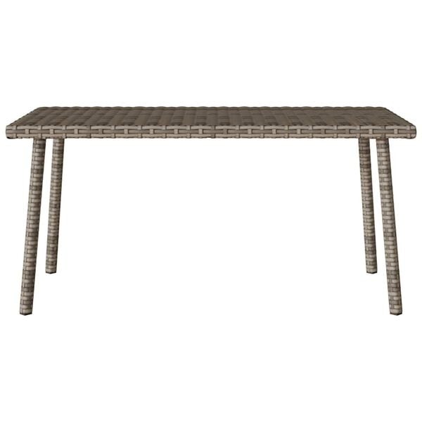 vidaXL Tuin Salontafel Poly Rattan Grijs - 35% Korting!