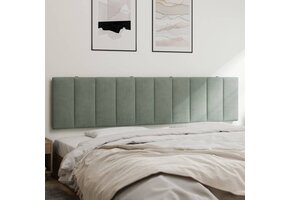 vidaXL Hoofdbordkussen "Hanko" 200cm - Lichtgrijs | 35% Korting