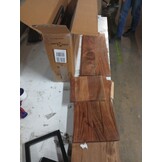 vidaXL 5-delige Wandschappenset Massief Acaciahout & Staal | 60% Korting