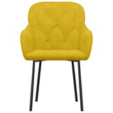 vidaXL Eetkamerstoelen 2 st. fluweel geel - 51% Korting