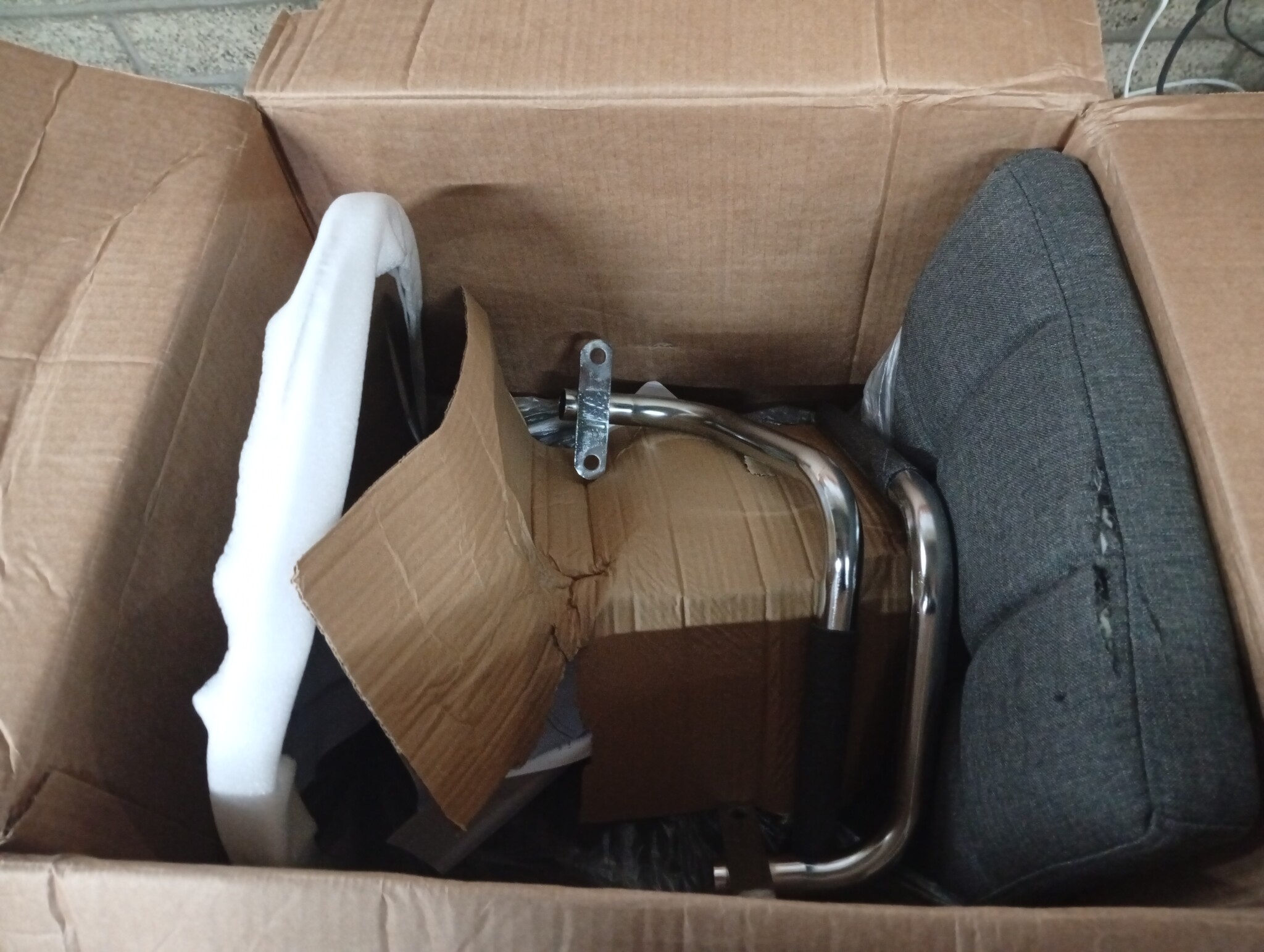 vidaXL Eetkamerstoel stof donkergrijs - Nu met 60% korting!