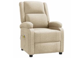 VidaXL Massagestoel Stof Crèmekleurig - 46% Korting!
