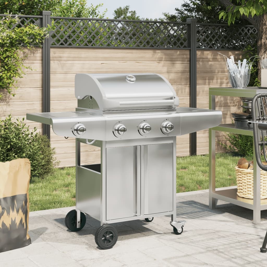 vidaXL Gasbarbecue 4 Branders RVS (40% Korting!)