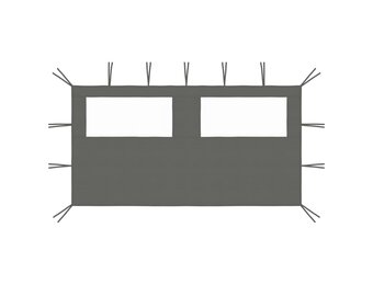 vidaXL Prieelzijwand met ramen - Antraciet (40% korting!)