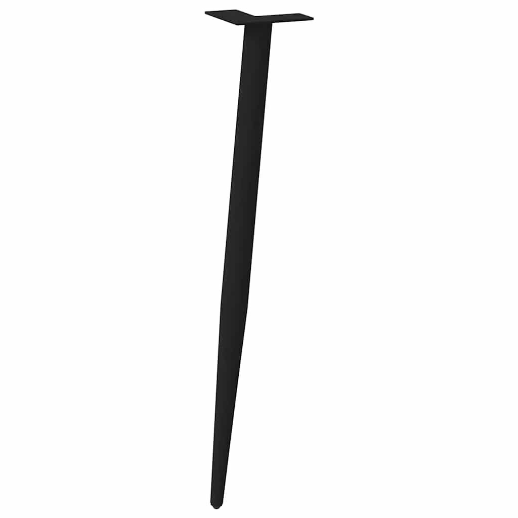 VidaXL Salontafelpoten Staal Zwart (4 st) - 55% korting!