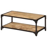 VidaXL Salontafel Massief Mangohout - 90x45x35cm - 55% Korting!