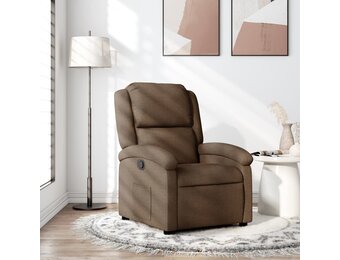 vidaXL Verstelbare Fauteuil Stof Bruin - 60% Korting!