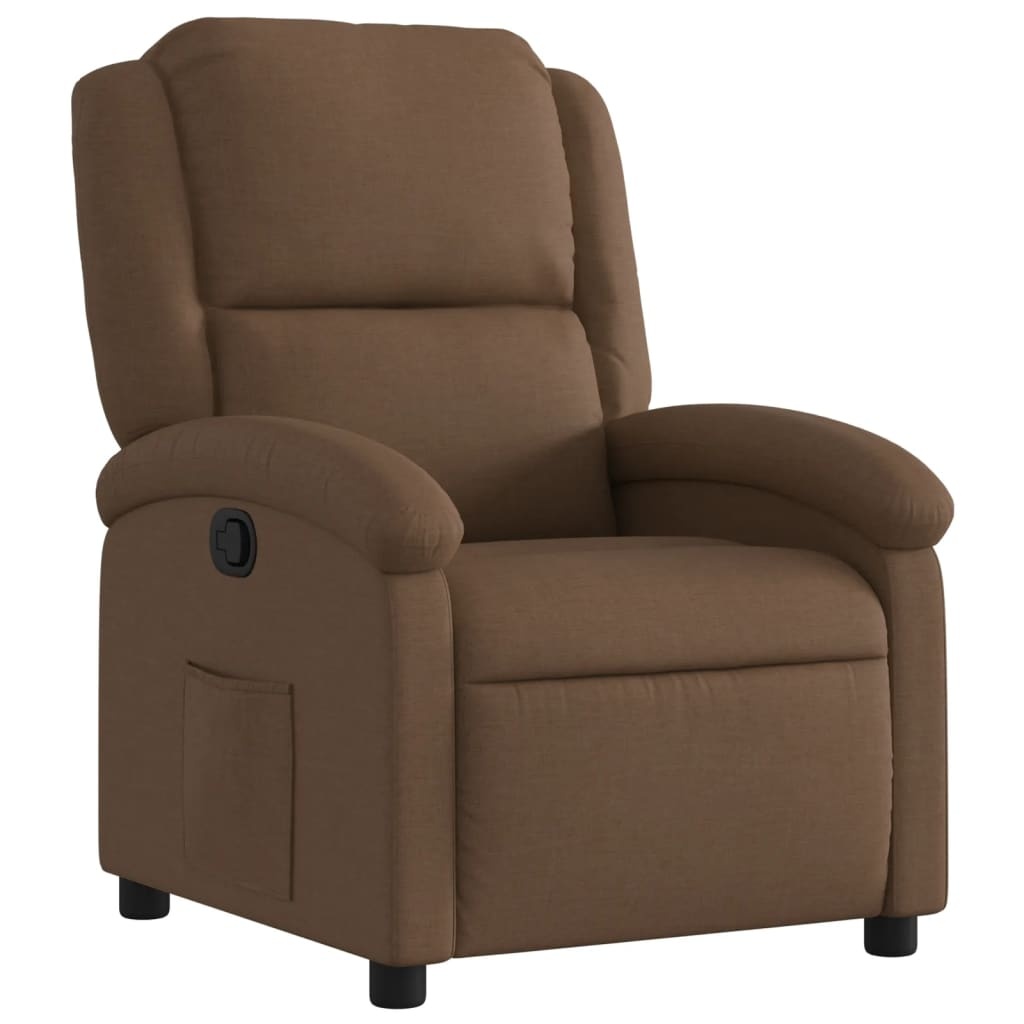 vidaXL Verstelbare Fauteuil Stof Bruin - 60% Korting!