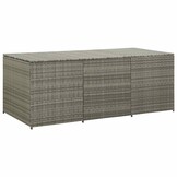 vidaXL Tuinbox Poly Rattan Grijs (180x90x70 cm) - 55% Korting!