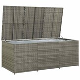 vidaXL Tuinbox Poly Rattan Grijs (180x90x70 cm) - 55% Korting!