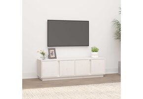 vidaXL TV-meubel Grenenhout Wit 140x40x40cm - Nu 55% Korting!
