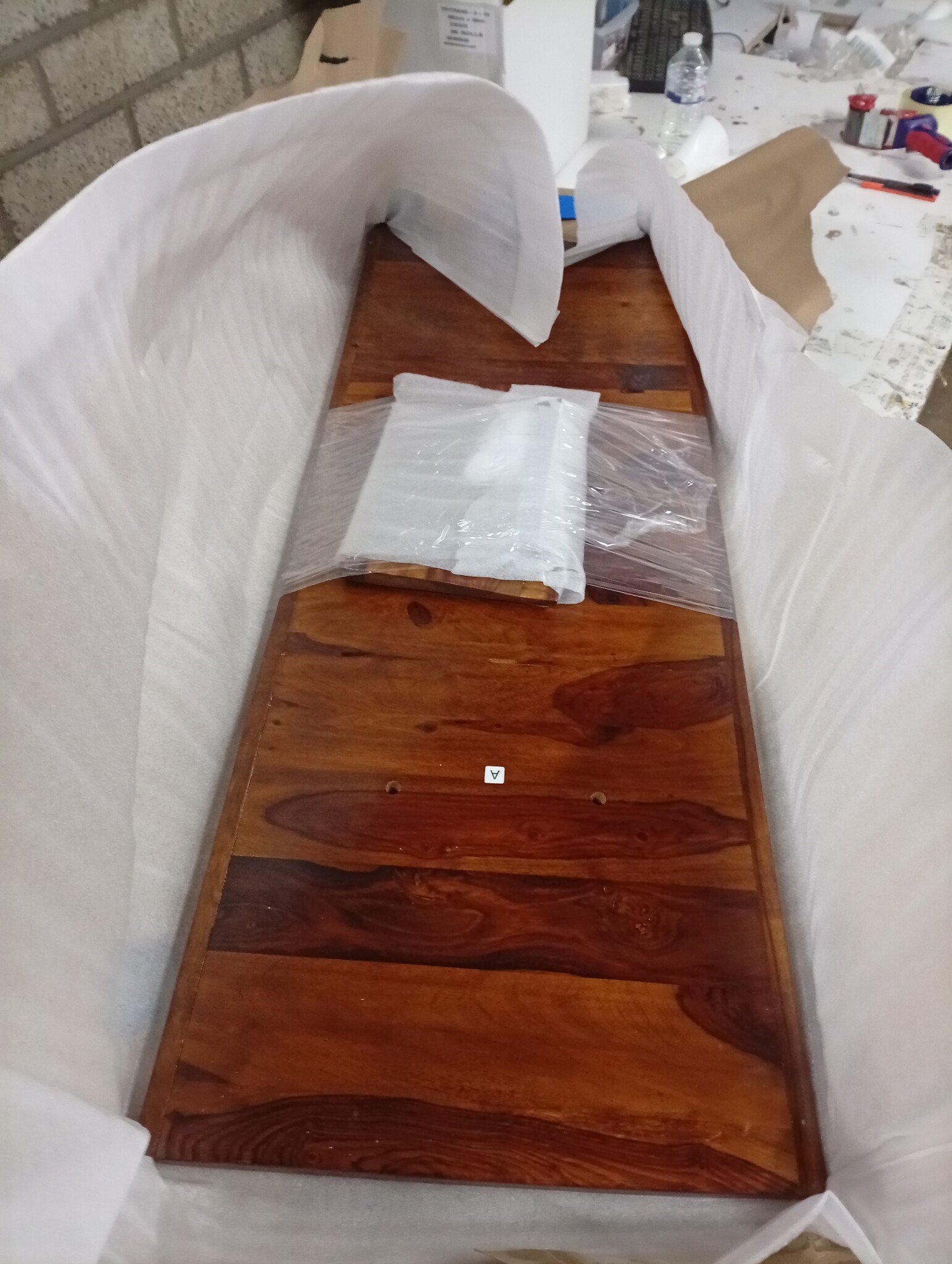 vidaXL Sheeshamhouten Kapstok (118x40cm) - 55% Korting!