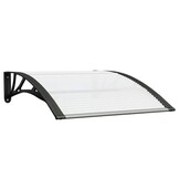 Deurluifel Polycarbonaat Zwart/Transparant 100x75 cm - 55% Korting!