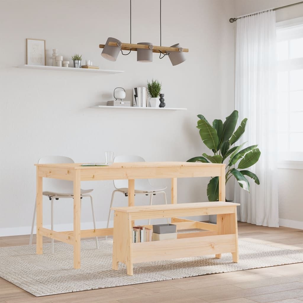 vidaXL Halbankje Grenenhout 100x28x45 cm | 40% Korting