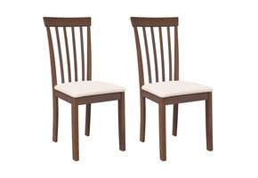 vidaXL Eetkamerstoelen (2 stuks) - Massief Rubberhout, Bruin - 40% Korting