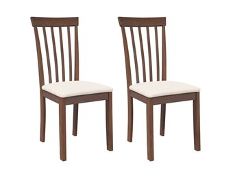 vidaXL Eetkamerstoelen (2 stuks) - Massief Rubberhout, Bruin - 40% Korting