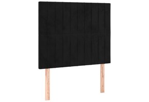 vidaXL Hoofdborden Fluweel Zwart - 2 St. - 40% Korting