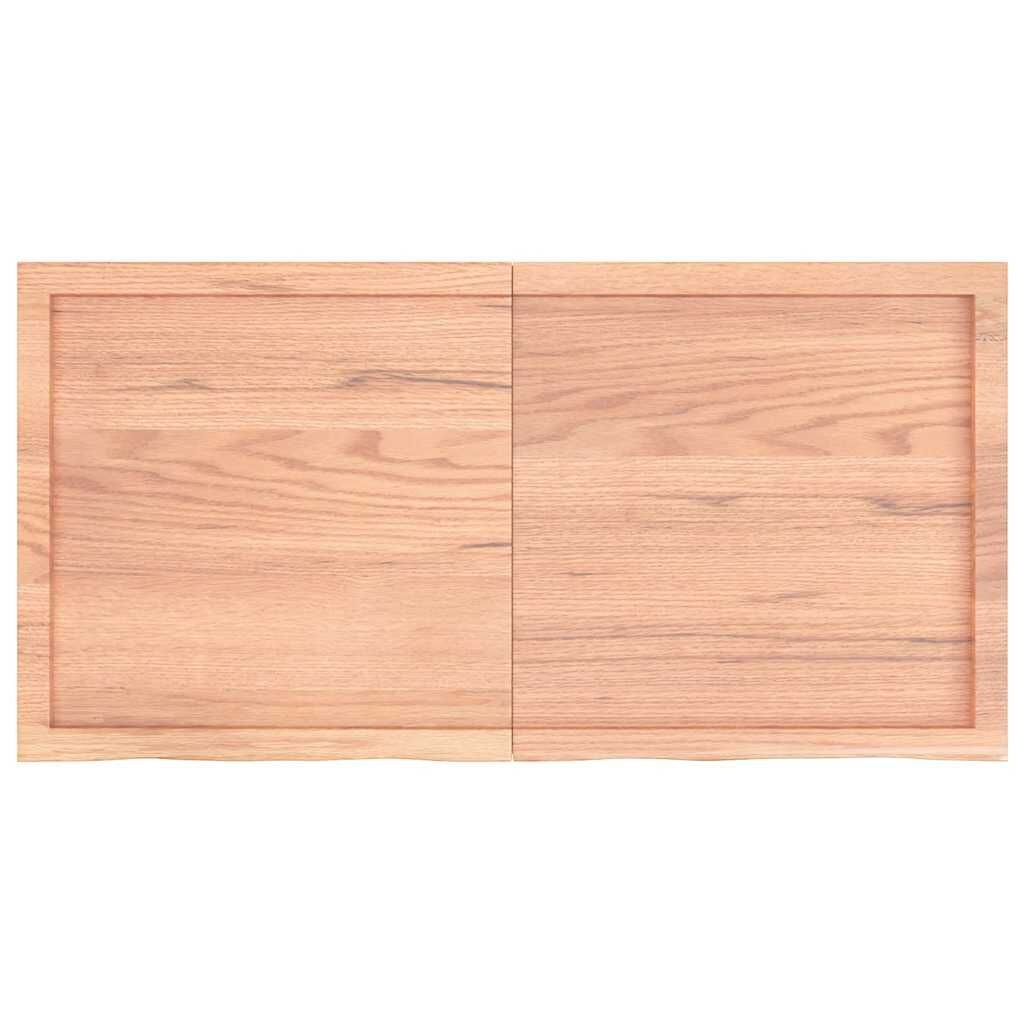 vidaXL Wastafelblad Massief Hout Lichtbruin - 120x60 cm (40% Korting!)