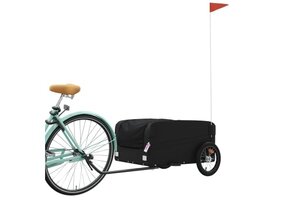 vidaXL Fietstrailer 45kg Zwart - 40% Korting!