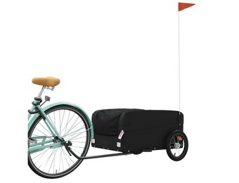 vidaXL Fietstrailer 45kg Zwart - 40% Korting!
