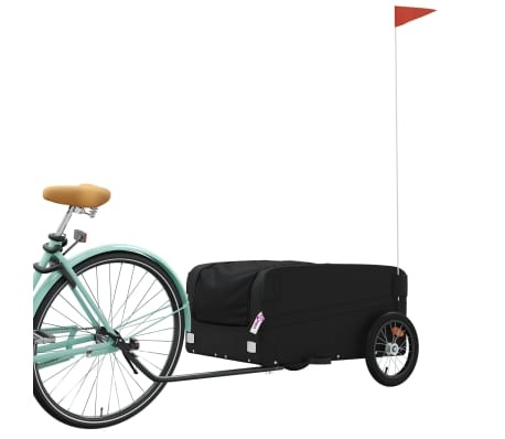 vidaXL Fietstrailer 45kg Zwart - 40% Korting!
