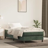 vidaXL Fluweel Bedframe Donkergroen 90x190 cm - Nu met 40% Korting!