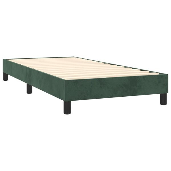 vidaXL Fluweel Bedframe Donkergroen 90x190 cm - Nu met 40% Korting!