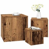 vidaXL Bijzettafels 3 st. bewerkt hout – Artisanaal Eiken (55% Korting!)