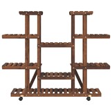 vidaXL Plantenstandaard met wielen - Vurenhout - 55% korting!
