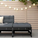 vidaXL Tuinvoetenbank Grenenhout Zwart - 68% Korting!