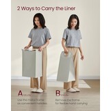 VASAGLE Wasmand 4-Vaks - Wit - Nu 40% Korting!