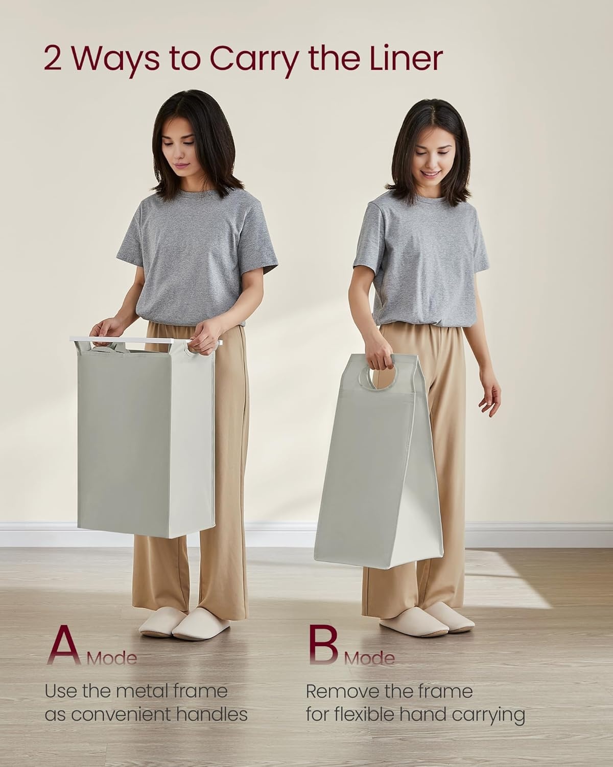 VASAGLE Wasmand 4-Vaks - Wit - Nu 40% Korting!