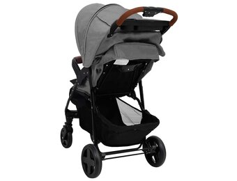 vidaXL Kinderwagen 2-in-1 - Lichtgrijs | 40% Korting