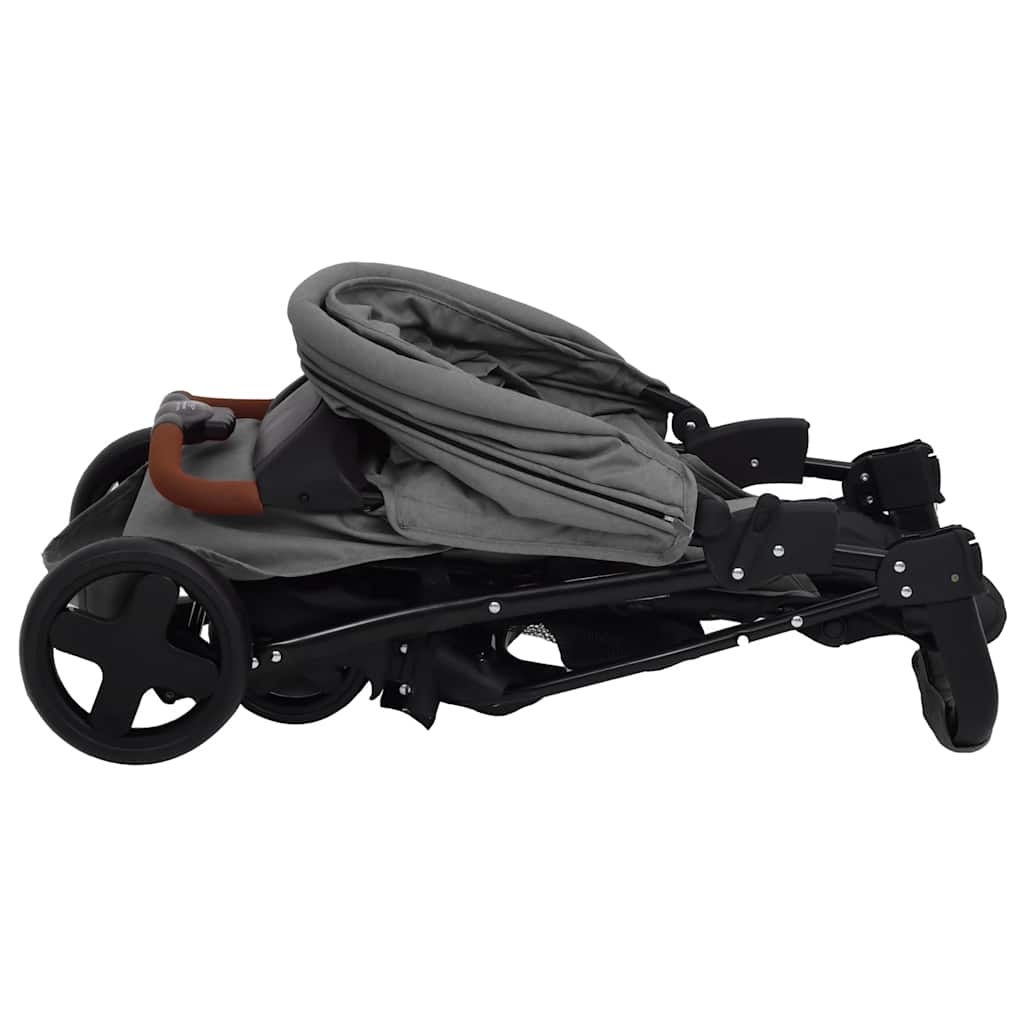 vidaXL Kinderwagen 2-in-1 - Lichtgrijs | 40% Korting