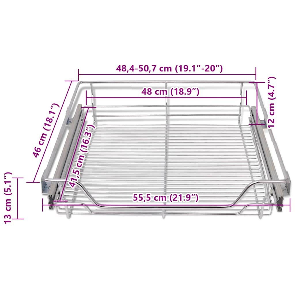 vidaXL Uittrekbare Draadmanden (2 st.) - 40% Korting!