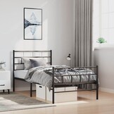 vidaXL Bedframe Metaal Zwart 100x200 cm - Nu met 55% Korting!