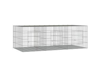 vidaXL Konijnenkooi met 3 panelen - 40% Korting - 163x79x54 cm