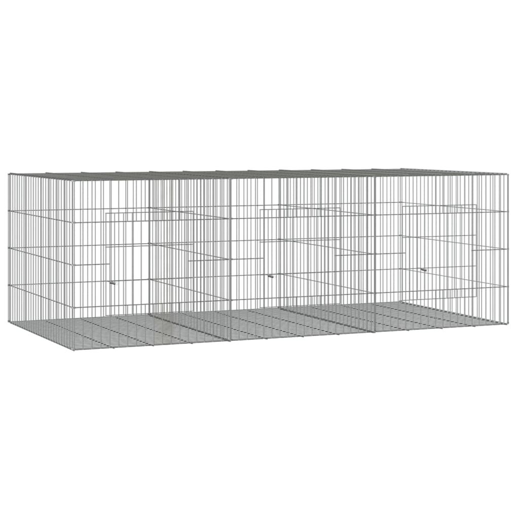 vidaXL Konijnenkooi met 3 panelen - 40% Korting - 163x79x54 cm
