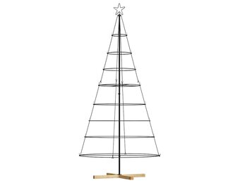 vidaXL Kerst Cone Boom met standaard Zwart 210 cm - 40% Korting!