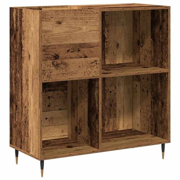 vidaXL Platenkast met Korting - Oud Hout - 40% Korting!