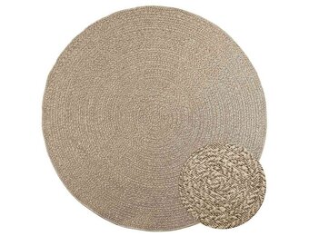 vidaXL Vloerkleed ZIZUR Beige Jute Look Ø 200 cm - 35% Korting!