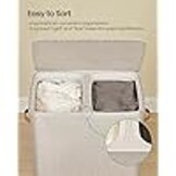 SONGMICS Wasbare Mand met 2 Vakken - Cappuccino Beige | 51% Korting