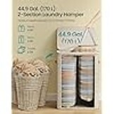 SONGMICS Wasbare Mand met 2 Vakken - Cappuccino Beige | 51% Korting