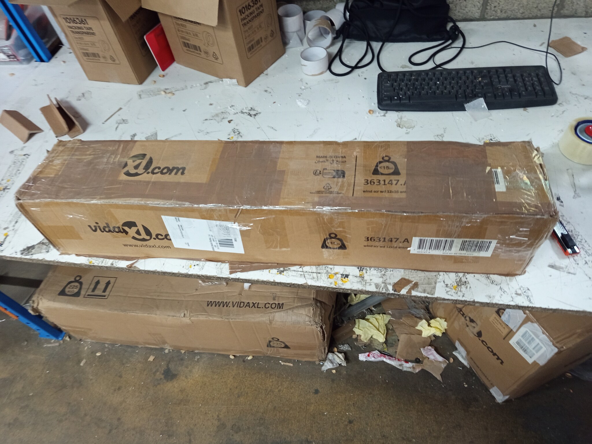 vidaXL Windscherm 9-panelen (1200x160cm) - Antraciet | -70%